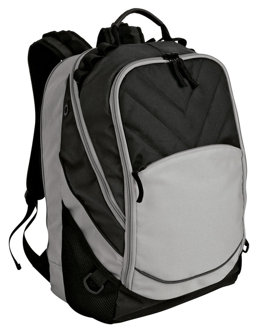 Port Authority Xcape Computer Backpack BG100 Black/ Grey