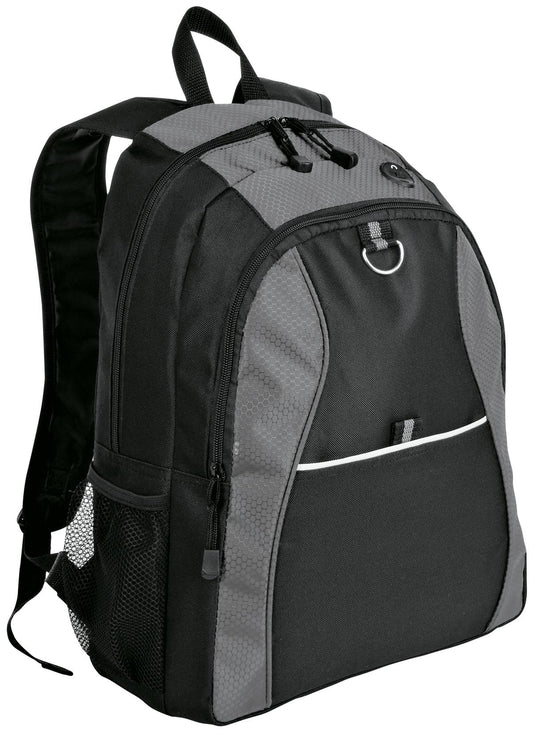 Port Authority Contrast Honeycomb Backpack BG1020 Grey/ Black