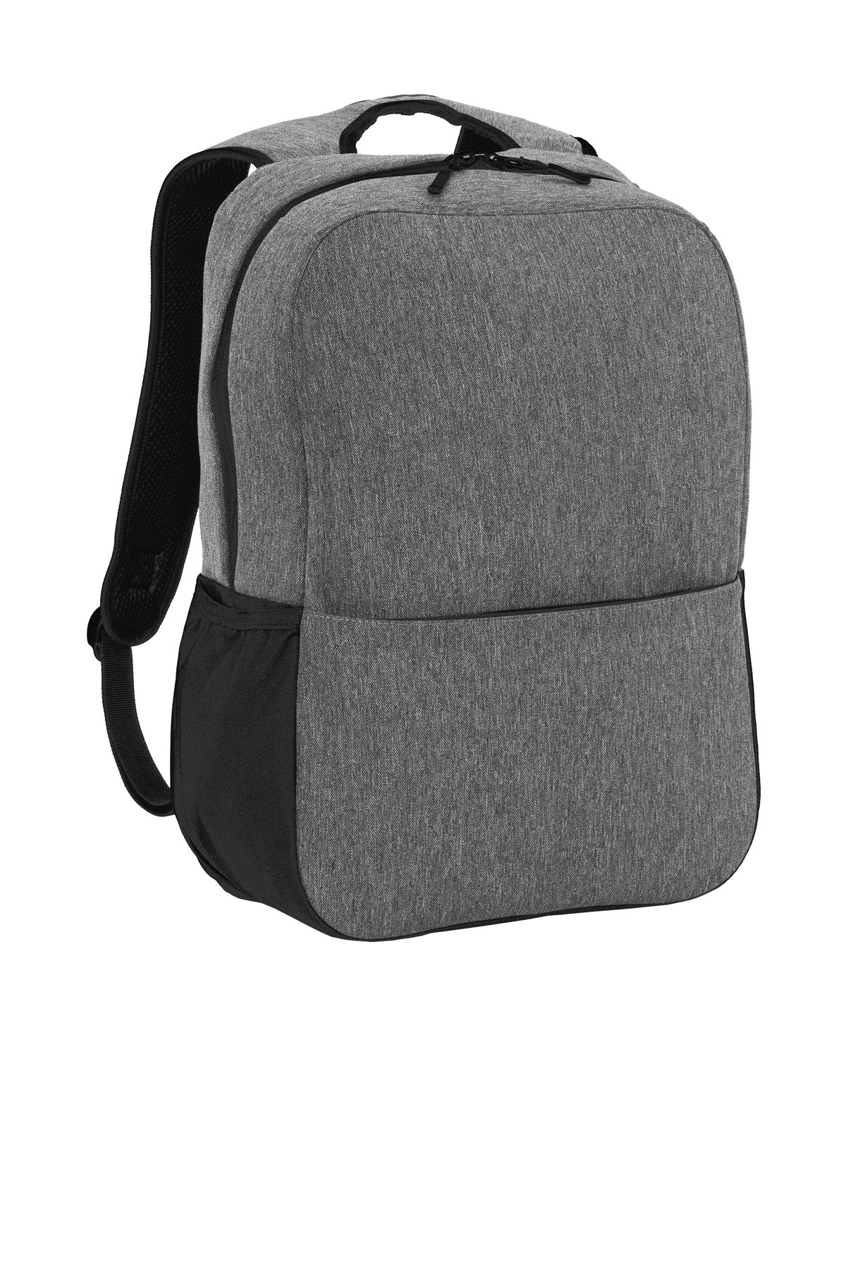 Port Authority Access Square Backpack BG218 Heather Grey/ Black