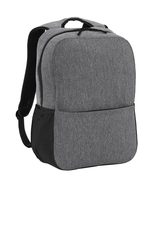 Port Authority Access Square Backpack BG218 Heather Grey/ Black