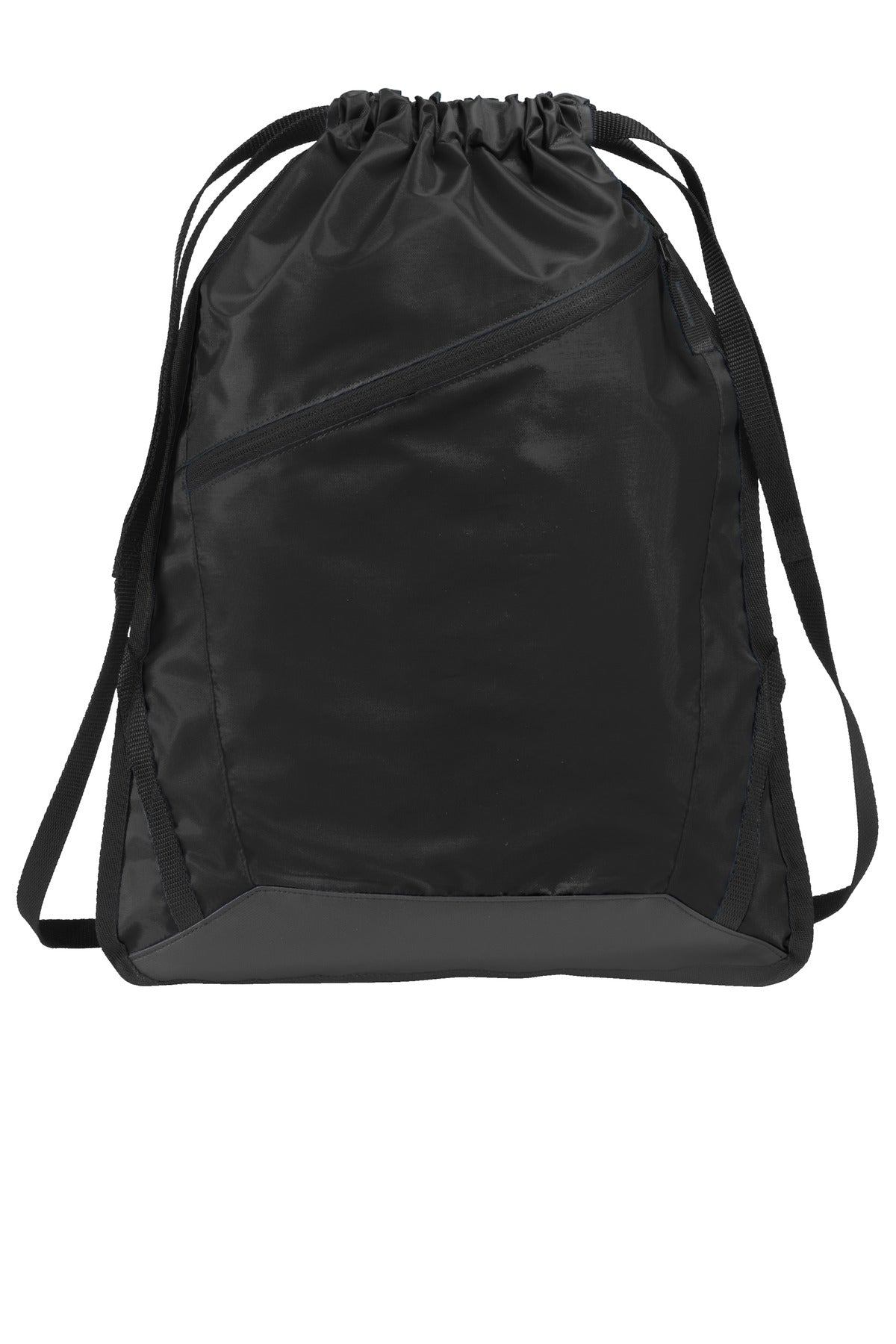 Port Authority Zip-It Cinch Pack BG616 Black/ Black