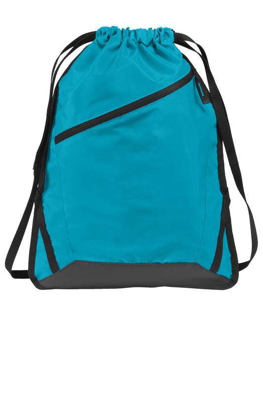 Port Authority Zip-It Cinch Pack BG616 Tropic Blue/ Black