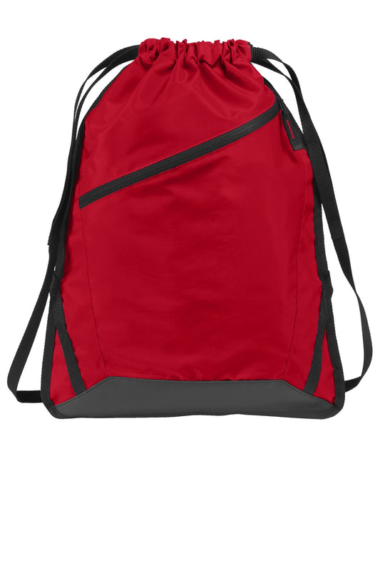 Port Authority Zip-It Cinch Pack BG616 True Red/ Black