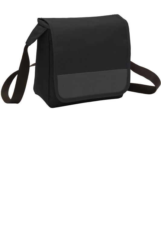 Port Authority Lunch Cooler Messenger BG753 Black/ Dark Charcoal