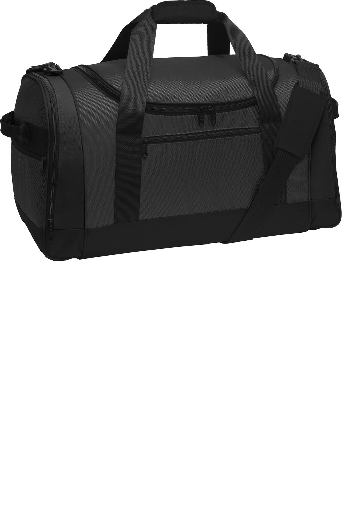 Port Authority Voyager Sports Duffel BG800 Dark Grey/ Black