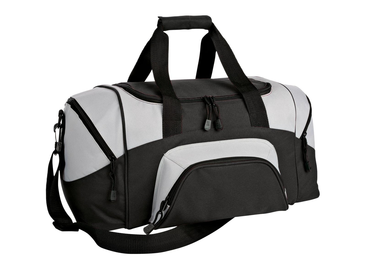 Port Authority - Small Colorblock Sport Duffel BG990S Black/ Grey