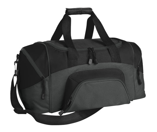 Port Authority - Small Colorblock Sport Duffel BG990S Black/ Dark Charcoal