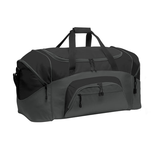 Port Authority - Standard Colorblock Sport Duffel BG99 Black/ Dark Charcoal