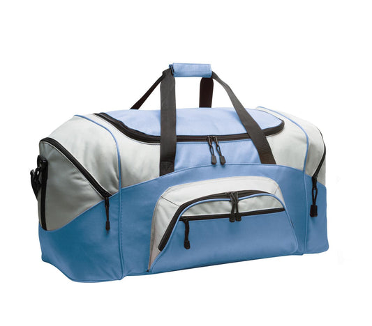 Port Authority - Standard Colorblock Sport Duffel BG99 Carolina Blue/ Grey