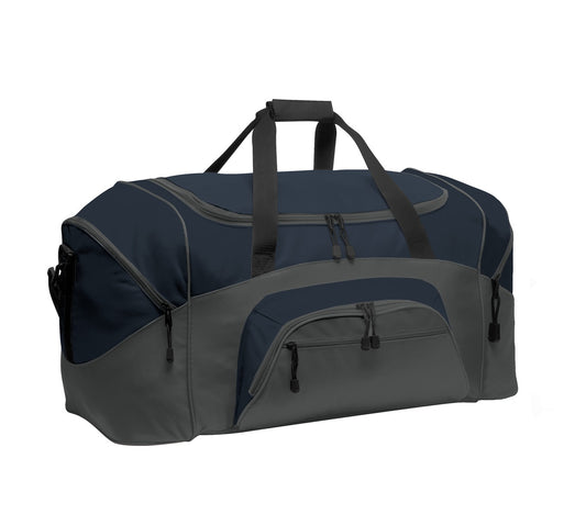 Port Authority - Standard Colorblock Sport Duffel BG99 Navy/ Dark Charcoal