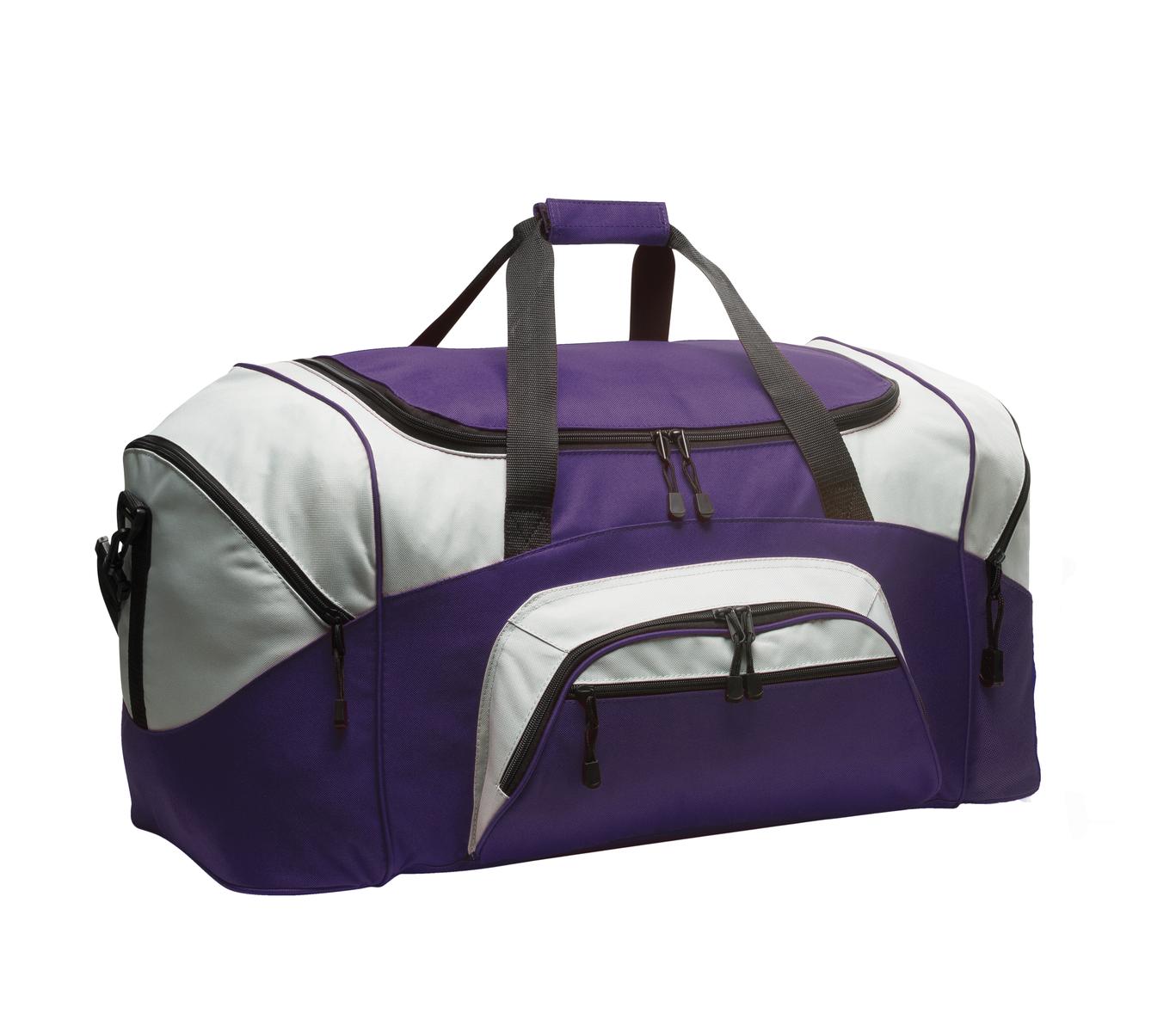 Port Authority - Standard Colorblock Sport Duffel BG99 Purple/ Grey