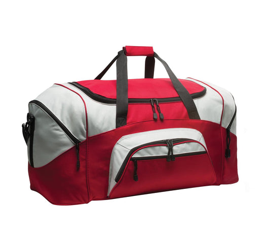 Port Authority - Standard Colorblock Sport Duffel BG99 Red/ Grey