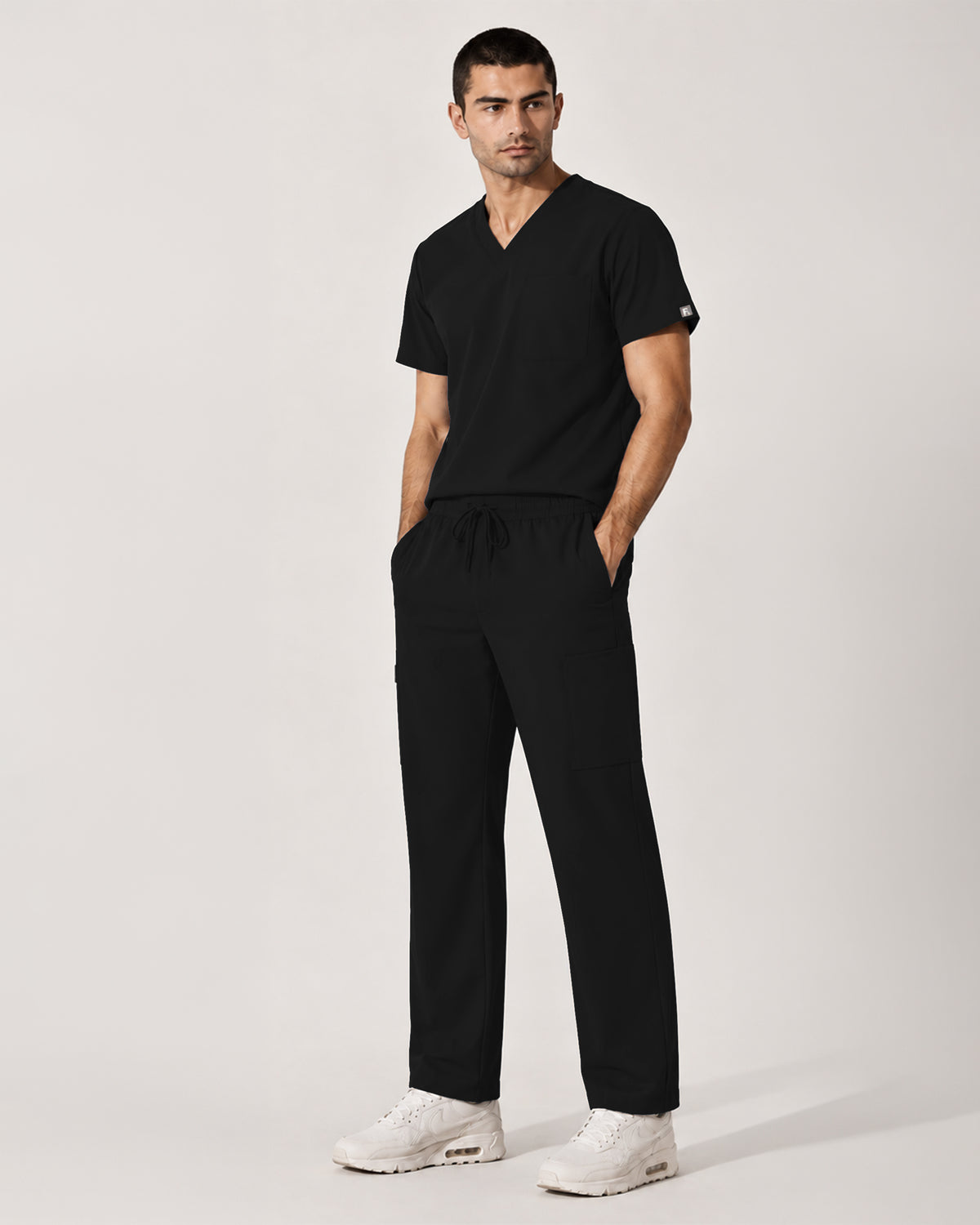 Foundry Men's 1505 Cobalt Men'S 1 Pocket V-Neck Top Black