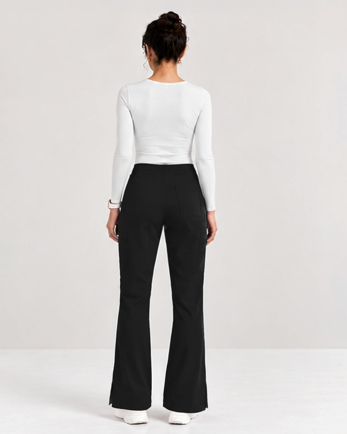 Foundry Women's 2005 Jasmine 5 Pocket Mini Flare Cargo Pant Black