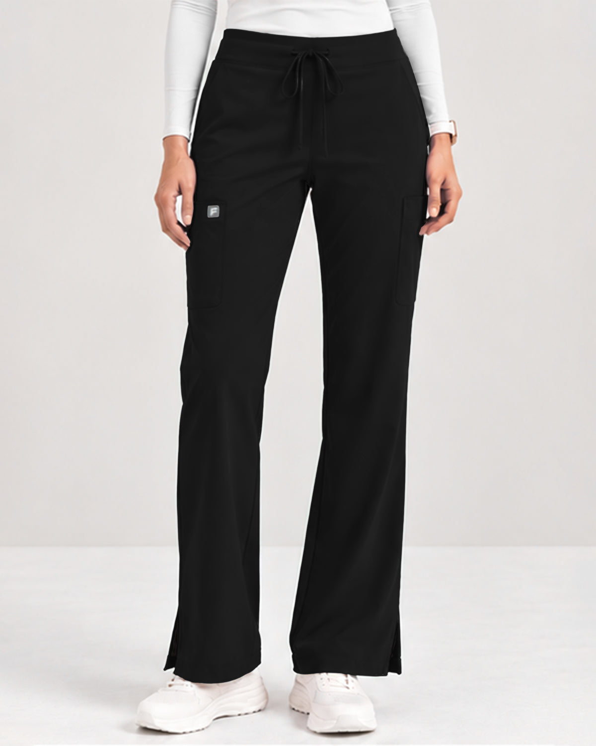 Foundry Women's 2005 Jasmine 5 Pocket Mini Flare Cargo Pant Black