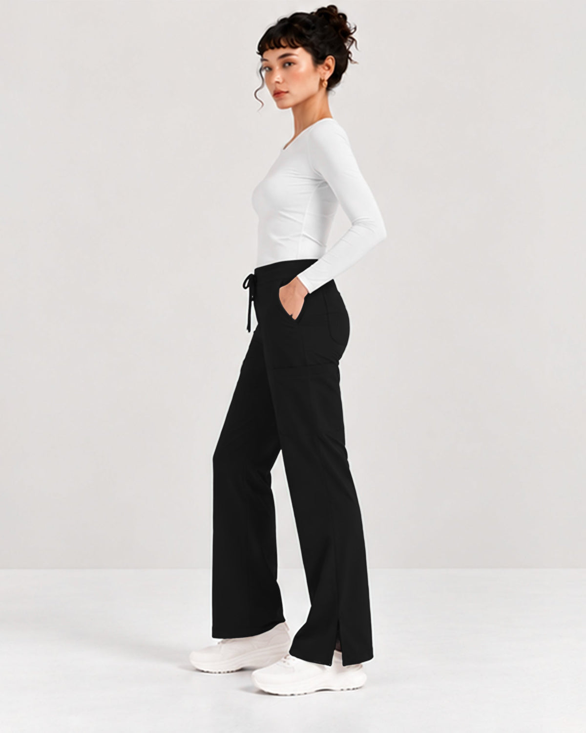 Foundry Women's 2005 Jasmine 5 Pocket Mini Flare Cargo Pant Black