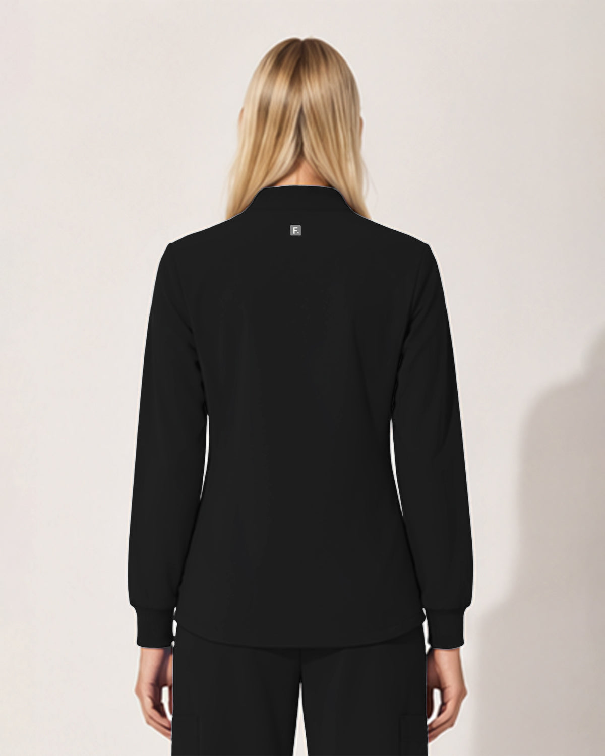 Foundry Women's 6005 Ellis 2 Pocket Scrub Jacket Black