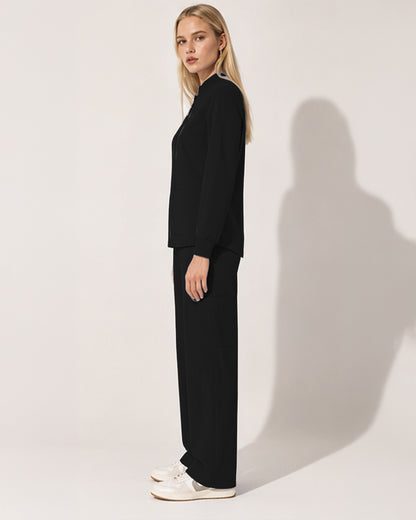 Foundry Women's 6005 Ellis 2 Pocket Scrub Jacket Black
