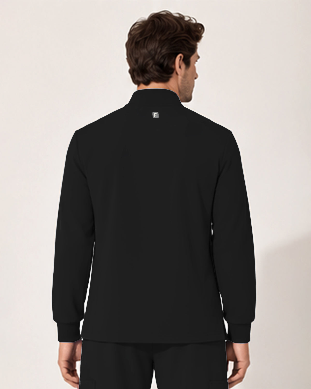Foundry Men's 6505 Slate Men'S 2 Pocket Scrub Jacket Black