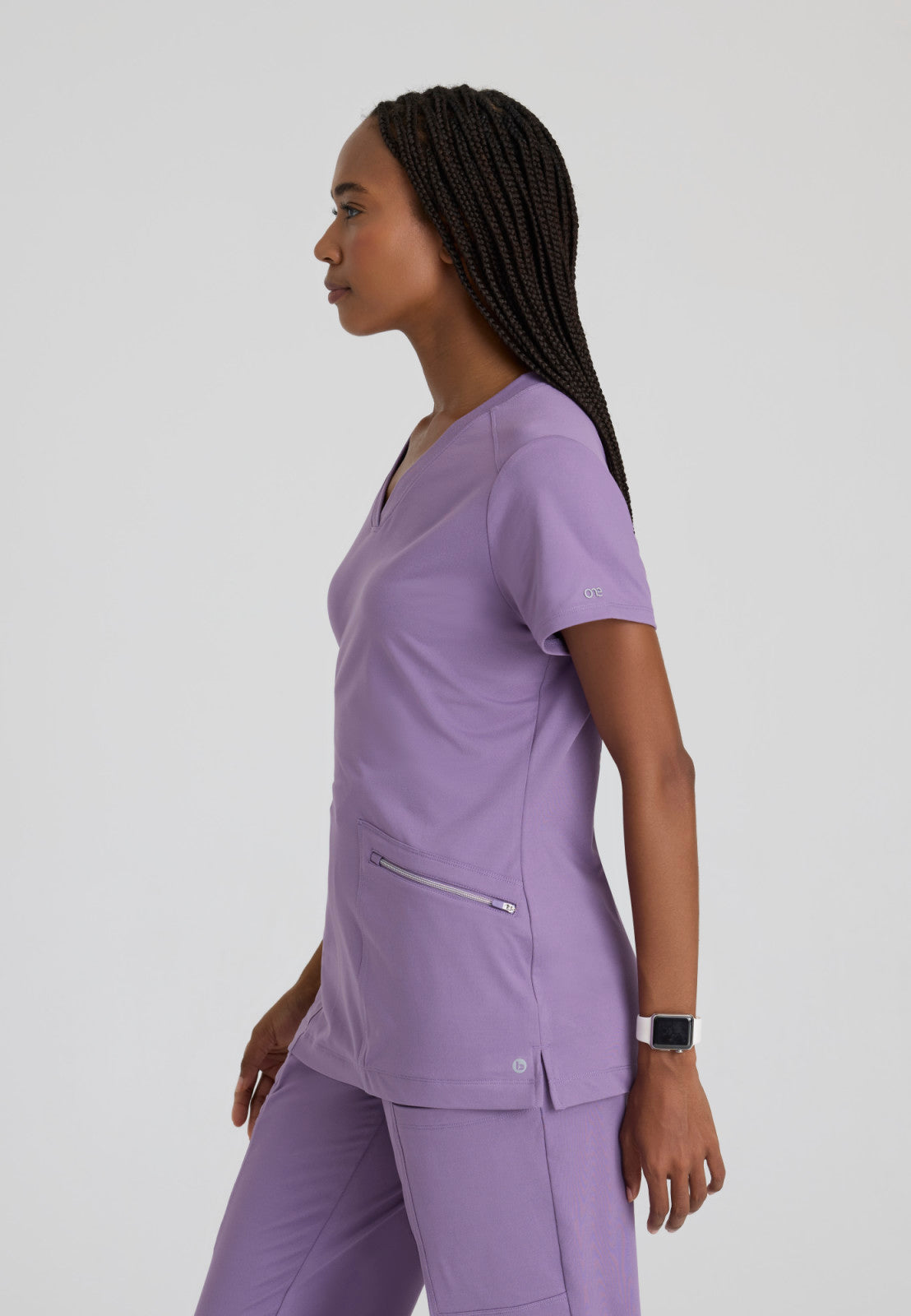 Barco One Performance Knits BOT209 Victory Knit Scrub Top Dusty Lavender