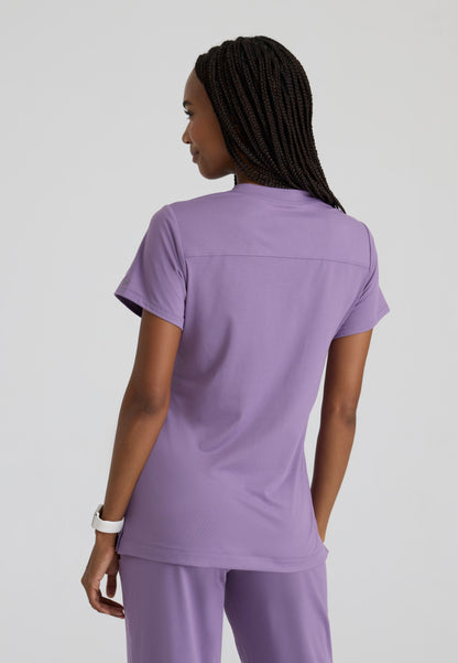 Barco One Performance Knits BOT209 Victory Knit Scrub Top Dusty Lavender