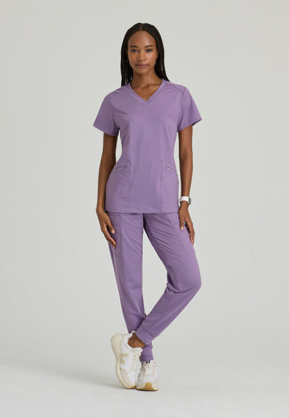 Barco One Performance Knits BOT209 Victory Knit Scrub Top Dusty Lavender