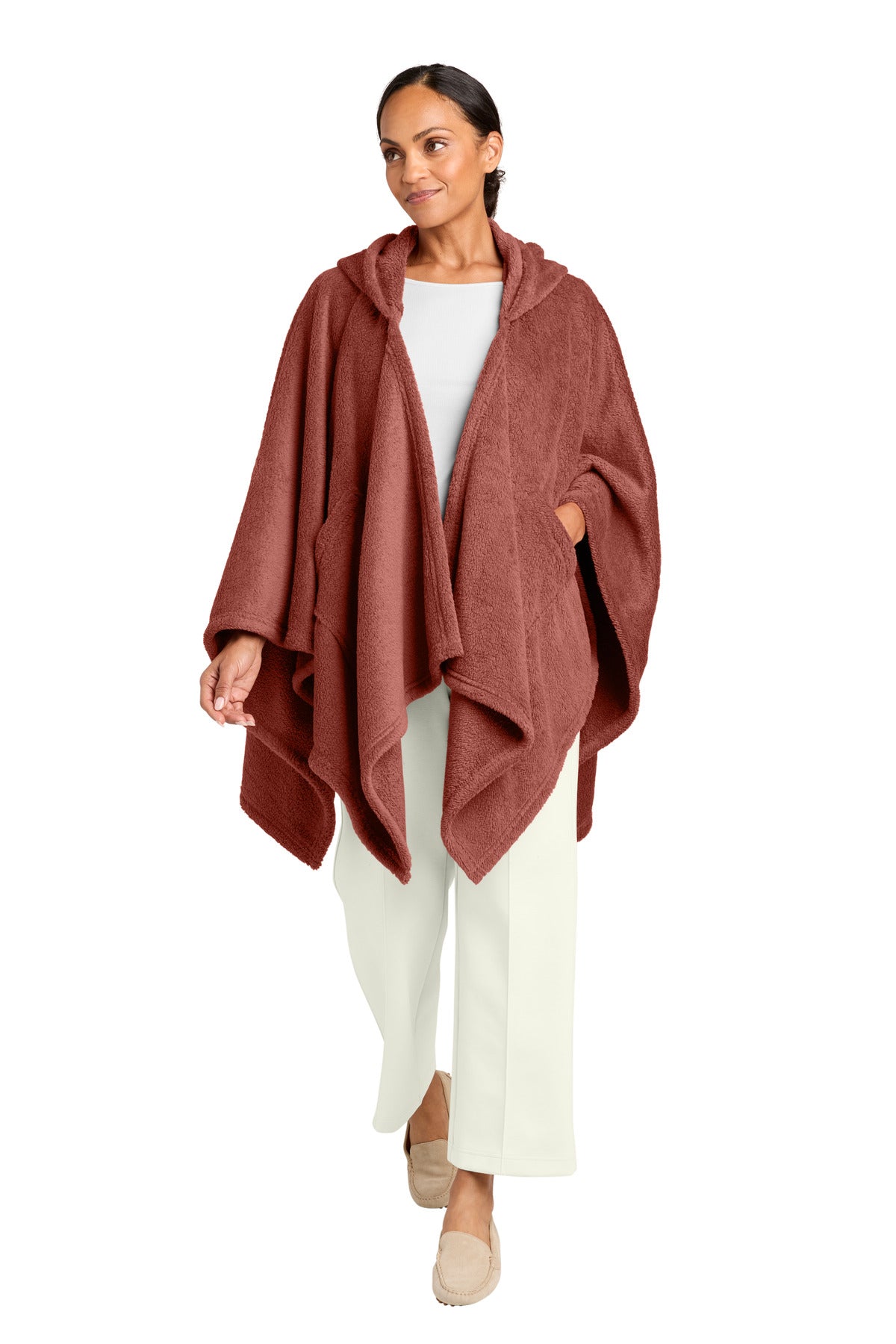 Port Authority Dream Plush Open Hoodie BP44 Canyon Clay