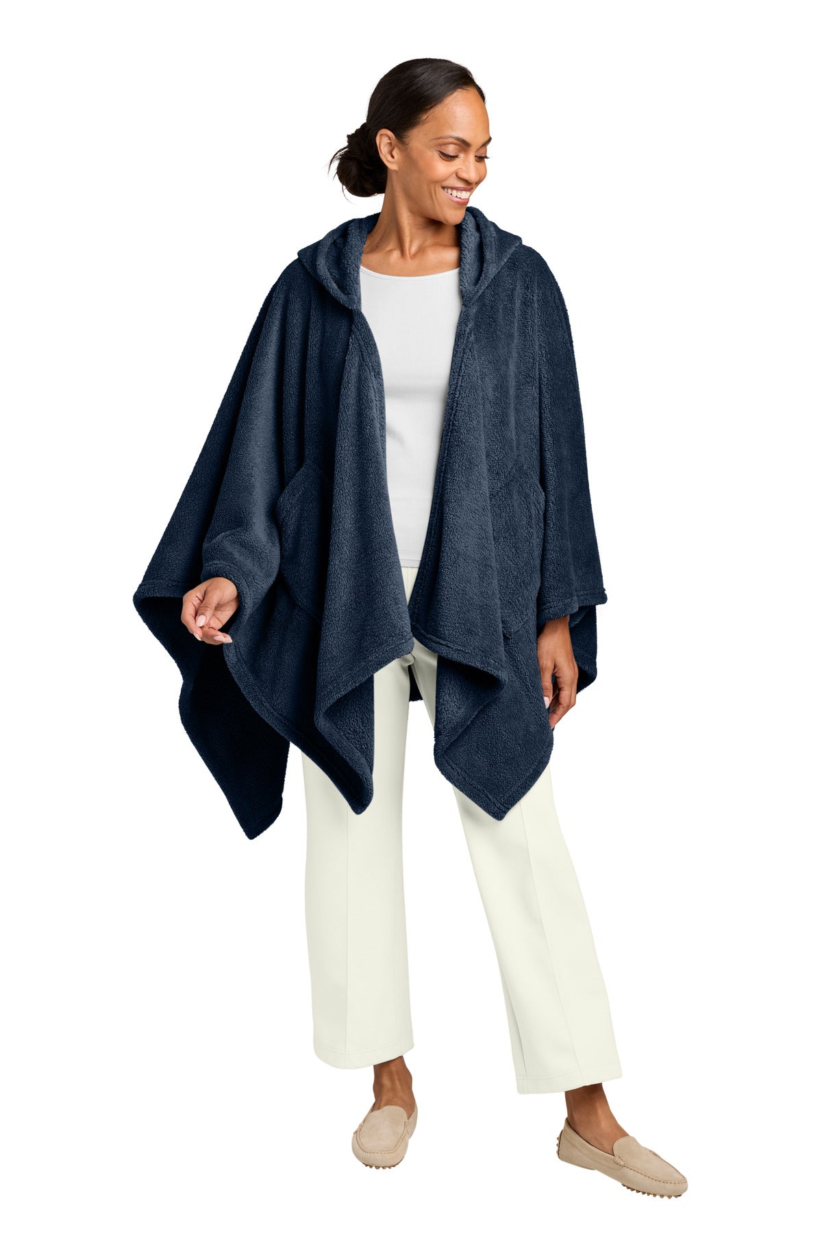 Port Authority Dream Plush Open Hoodie BP44 River Blue Navy