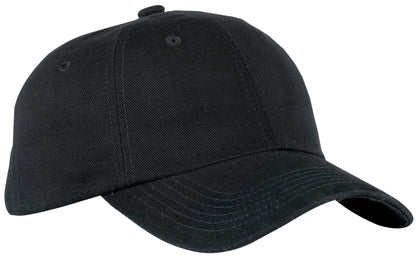 Port Authority Unstructured Brushed Twill Cap BTU Black