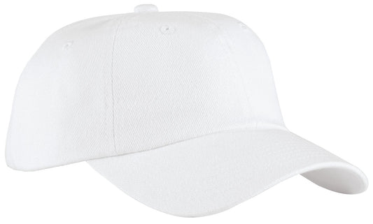 Port Authority Unstructured Brushed Twill Cap BTU White