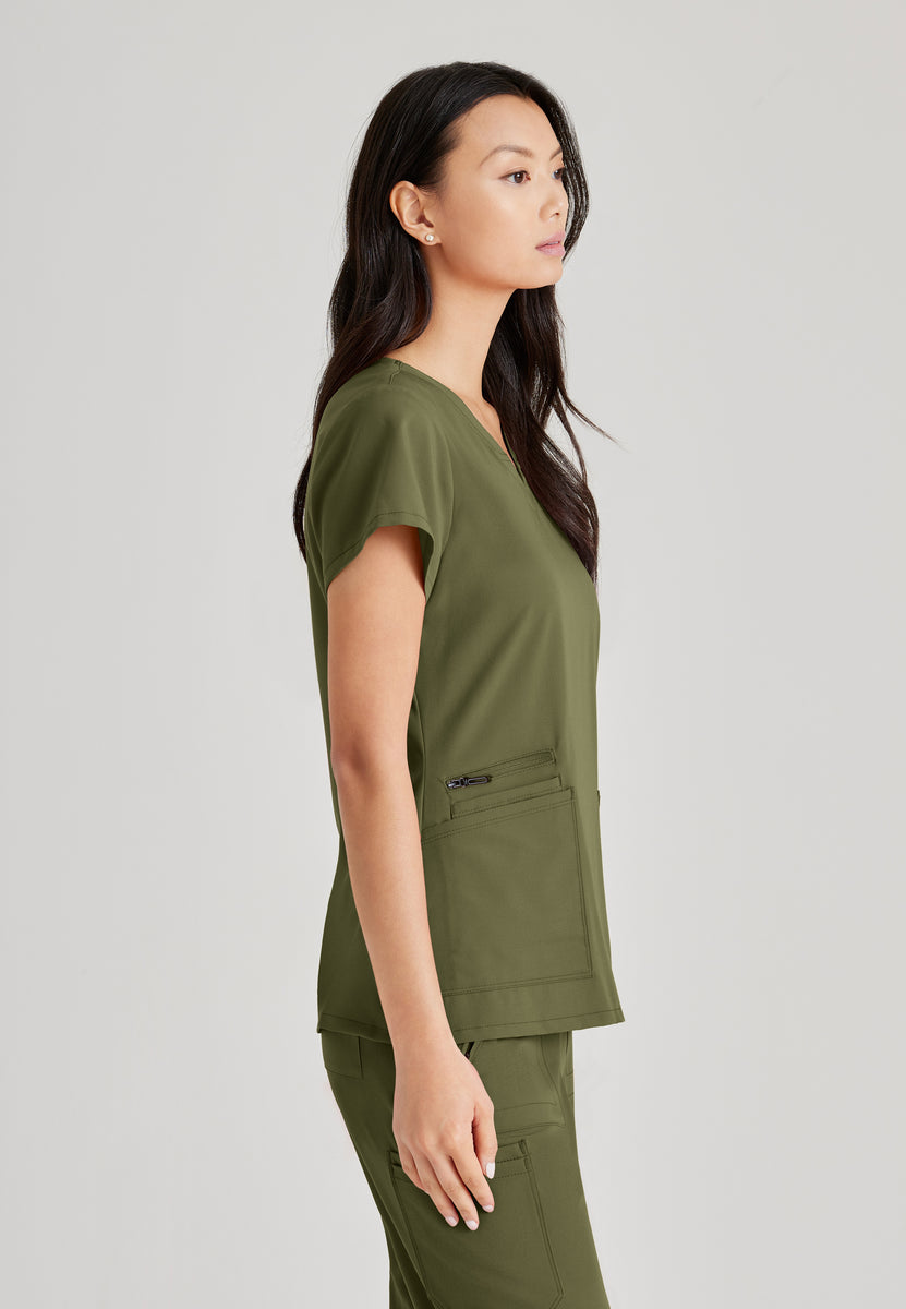 Barco Unify BUT167 Purpose Scrub Top Olive