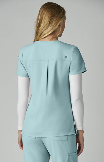 Koi Cureology C101 Cardi Top Blue Steel