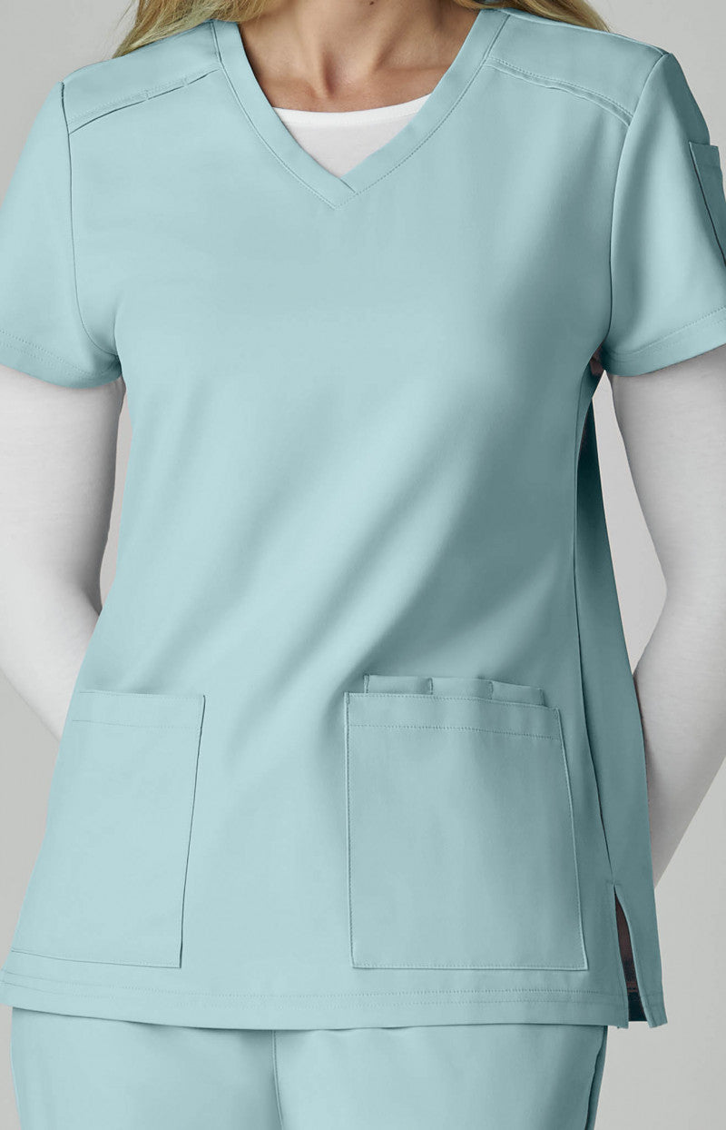 Koi Cureology C101 Cardi Top Blue Steel