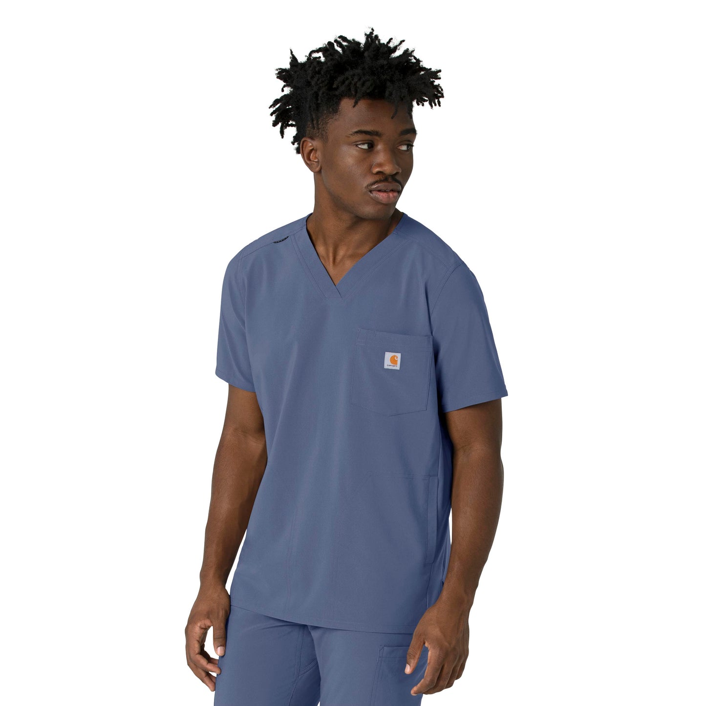 Force Cross-Flex C16410 Men's V-Neck Scrub Top Riverside Model Image Front | Carhartt