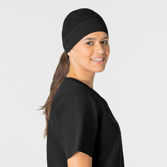 Force Essentials C40013 Unisex Beanie Scrub Cap Black Model Image Front | Carhartt