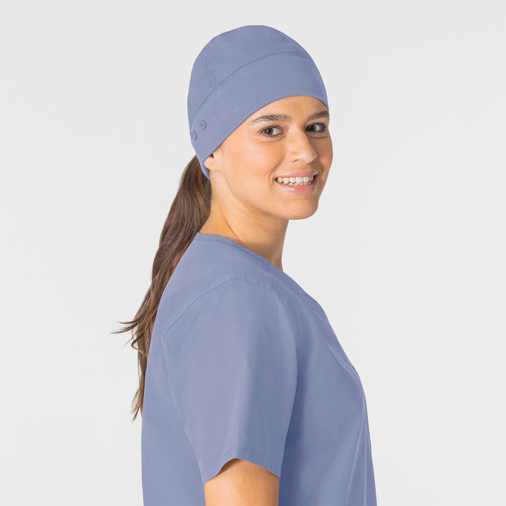 Force Essentials C40013 Unisex Beanie Scrub Cap Ceil Blue Model Image Front | Carhartt