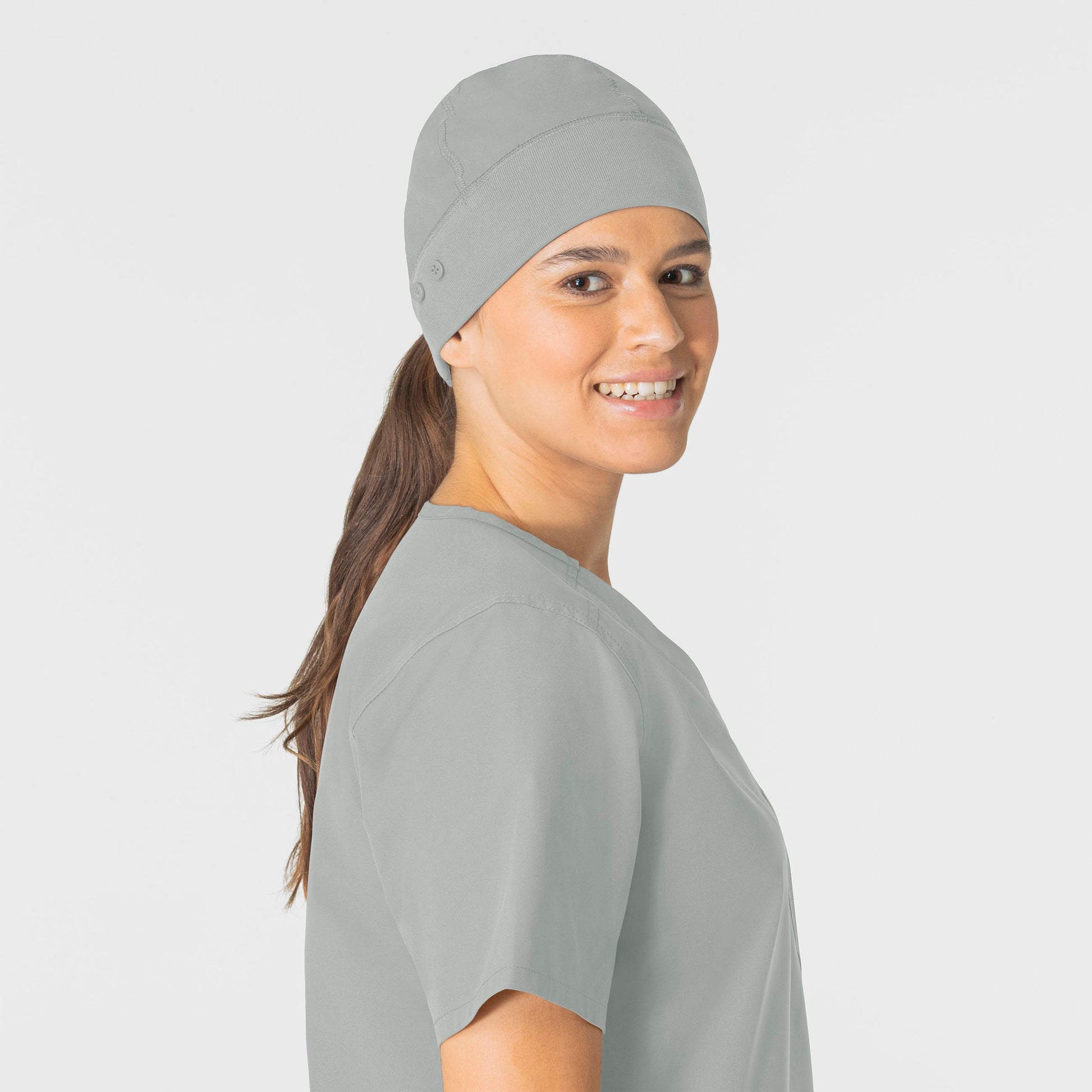 Force Essentials C40013 Unisex Beanie Scrub Hat Grey Model Image Front | Carhartt