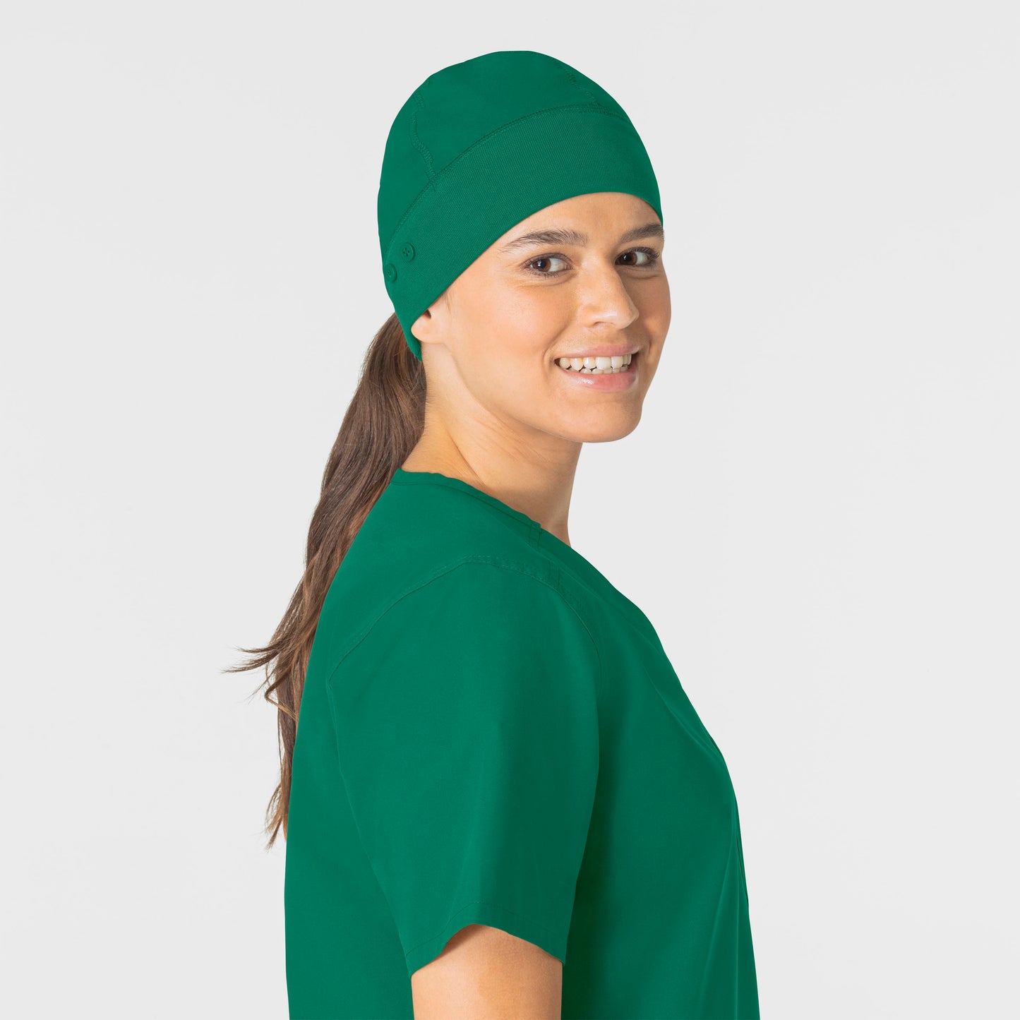 Force Essentials C40013 Unisex Beanie Scrub Cap Hunter Model Image Front | Carhartt