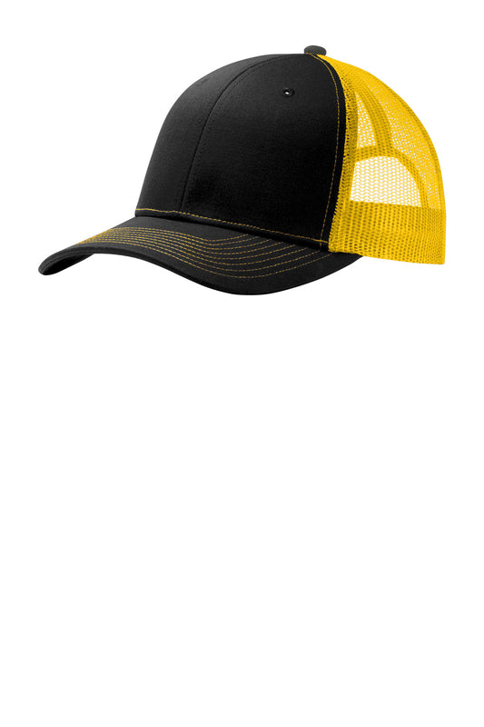 Port Authority Snapback Trucker Cap C402 Black/ Gold