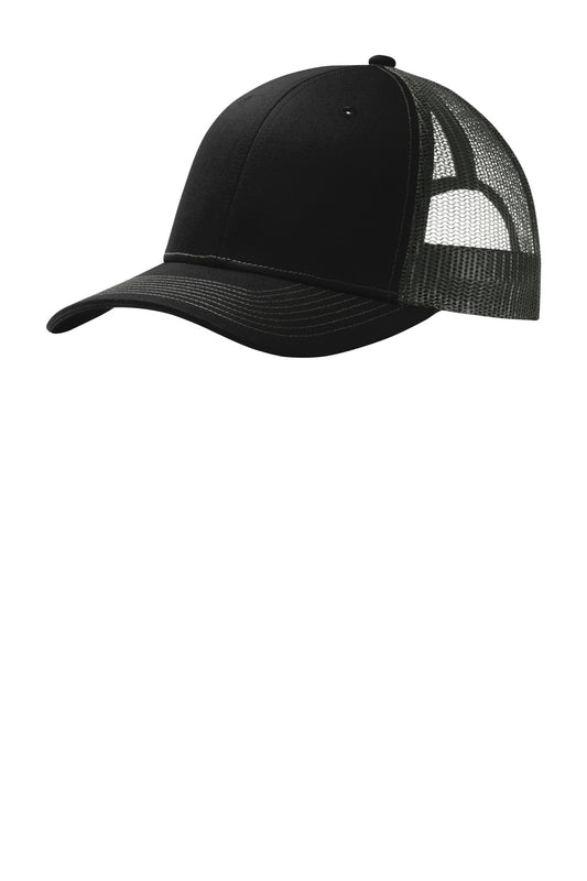 Port Authority Snapback Trucker Cap C402 Black/ Grey Steel