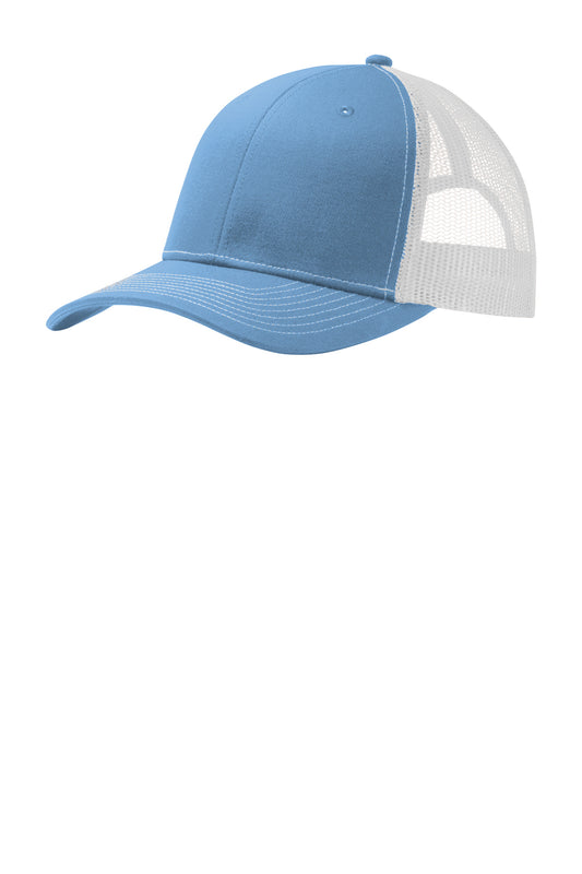 Port Authority Snapback Trucker Cap C402 Carolina Blue/ White