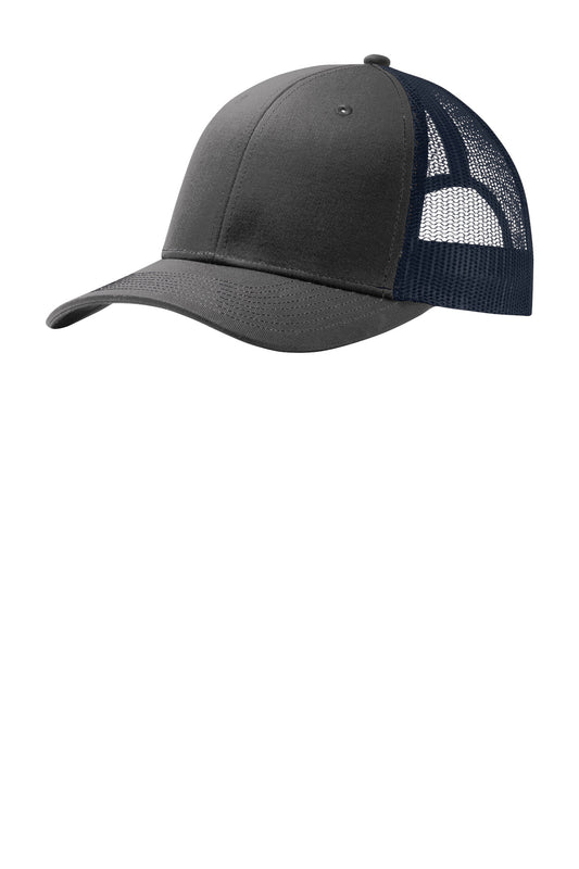 Port Authority Snapback Trucker Cap C402 Grey Steel/ True Navy