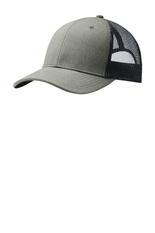 Port Authority Snapback Trucker Cap C402 Heather Grey/ Rich Navy