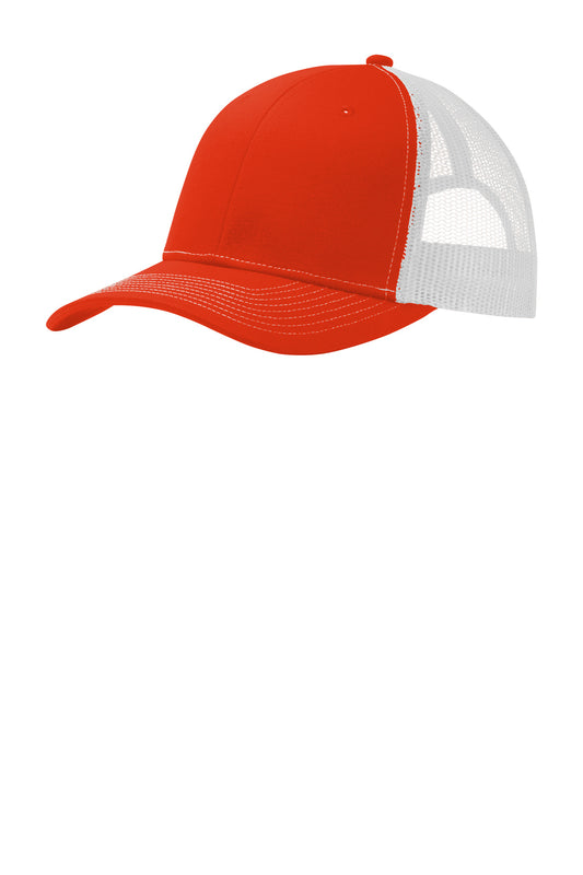Port Authority Snapback Trucker Cap C402 Orange/ White