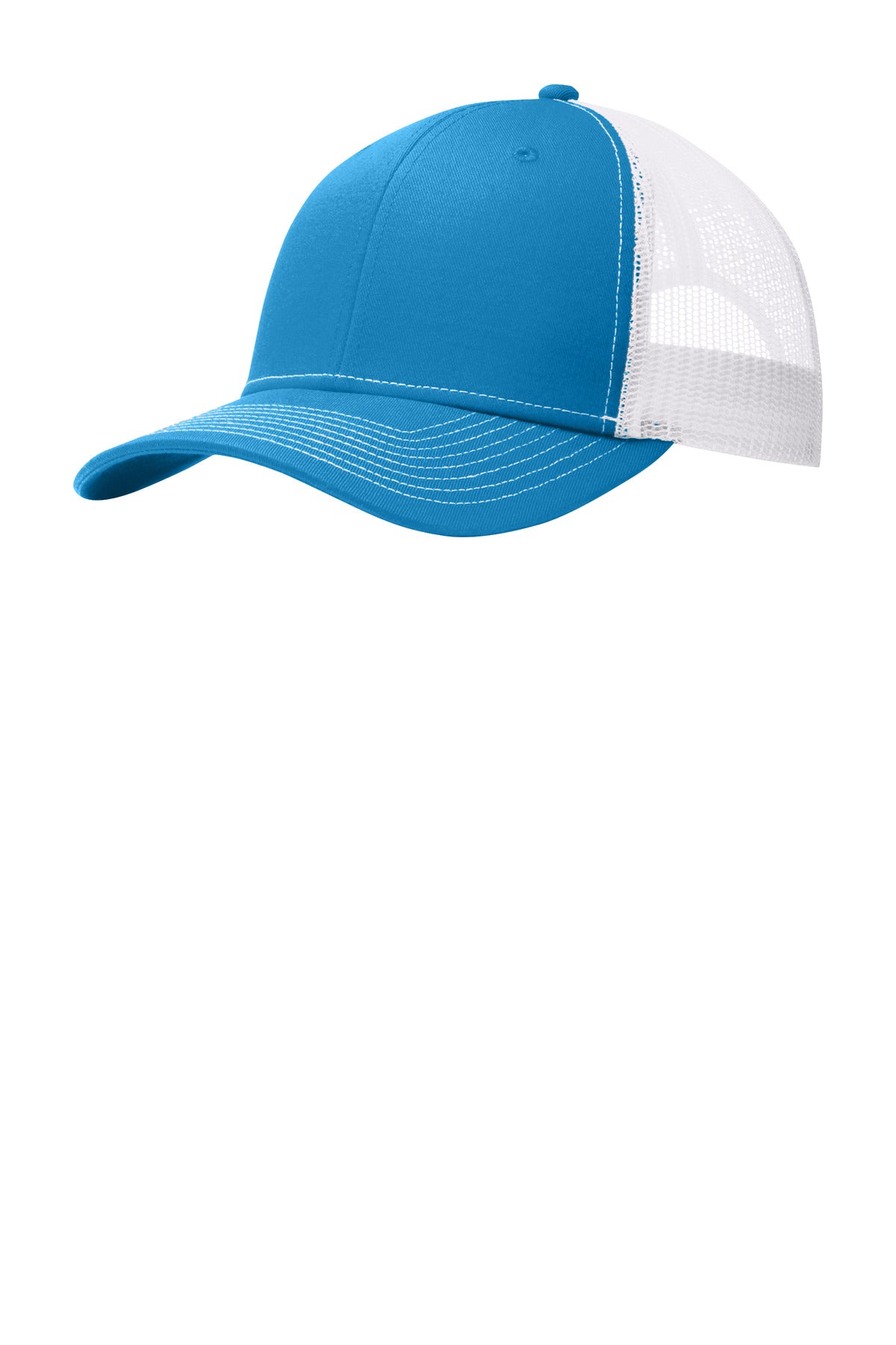Port Authority Snapback Trucker Cap C402 Parcel Blue/ White