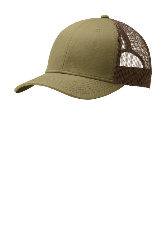 Port Authority Snapback Trucker Cap C402 True Khaki/ Coffee