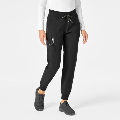 Force Essentials C51113 Jogger Scrub Pants Black Model Image Front | Carhartt