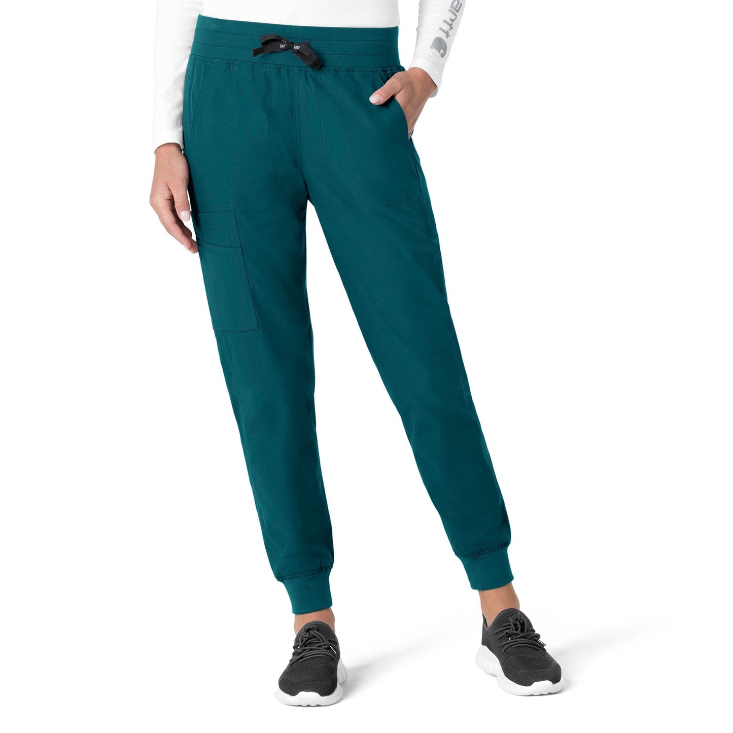 Force Essentials C51113 Jogger Scrub Pant Caribbean Blue Model Image Front | Carhartt