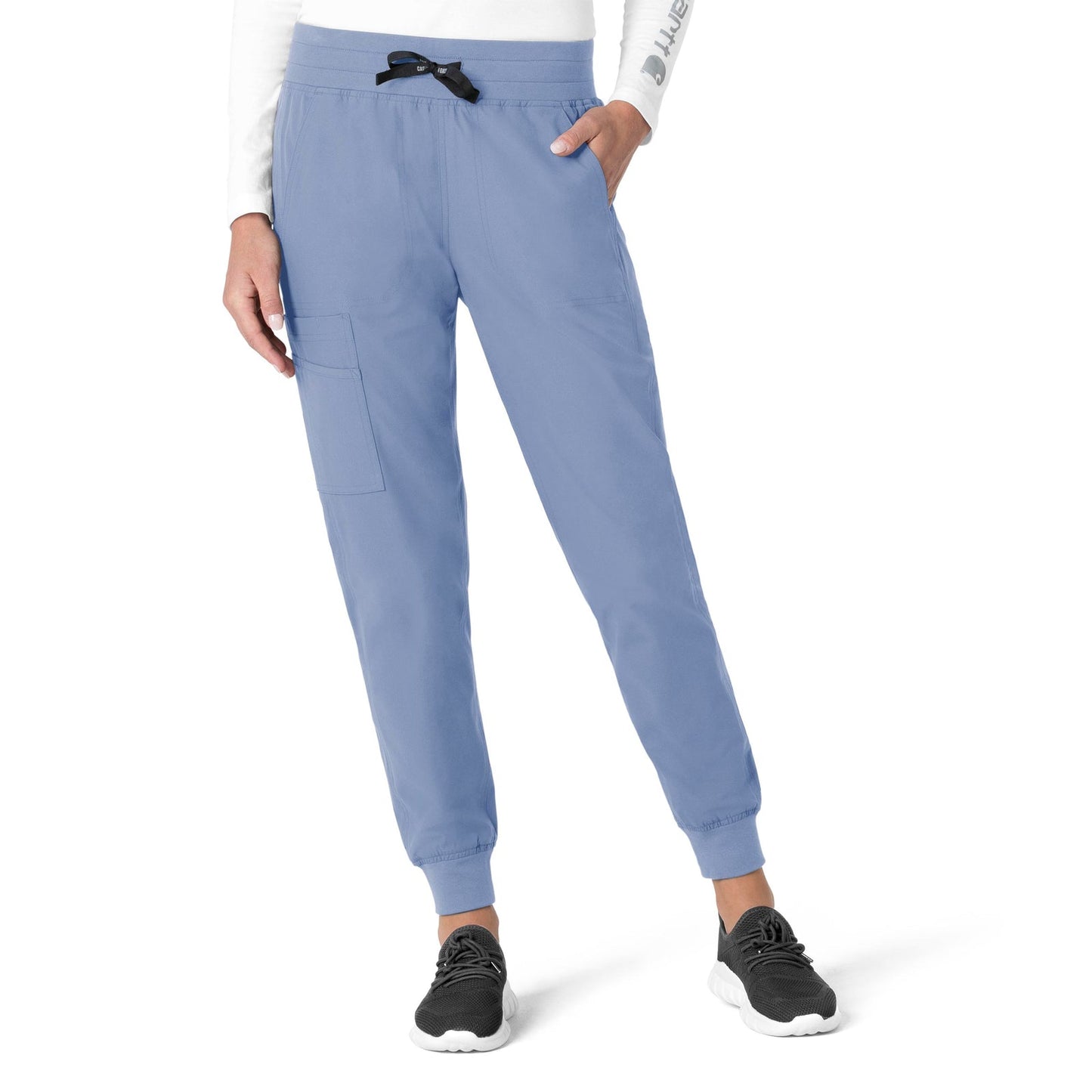 Force Essentials C51113 Jogger Scrub Pant Ceil Blue Model Image Front | Carhartt