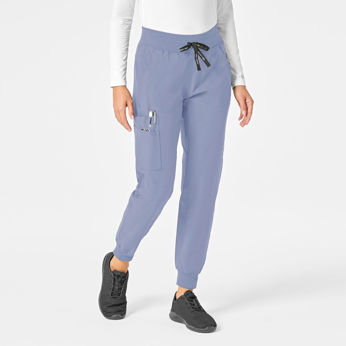 Force Essentials C51113 Jogger Scrub Pant Ceil Blue Model Image Front | Carhartt